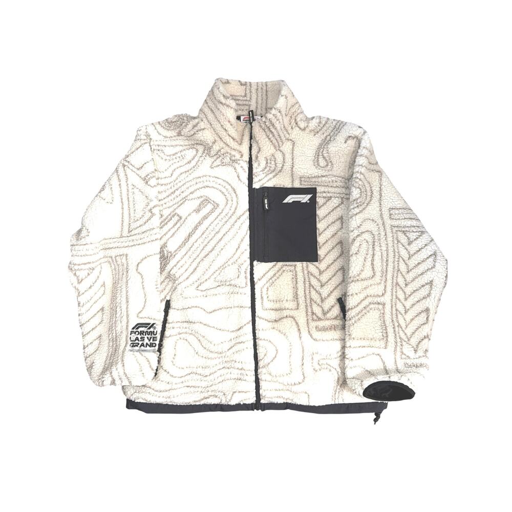 Formula 1 Las Vegas Grand Prix Men's Desert AOP Map Polar Fleece Jacket